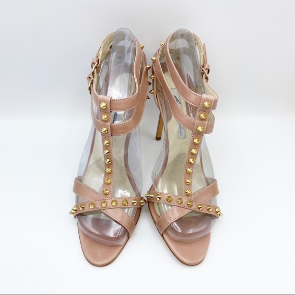 NWT. Brian Atwood Leather Mauve Stud Sandals. Size 11 (41 EU). - Picture 4 of 10